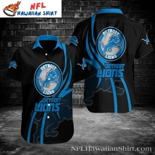 Discover Detroit Football Midnight Stripe Hawaiian Shirt , Gift for Fan