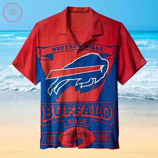 Discover Buffalo Bills Hawaiian Shirt for Men Women S-5XL, football Team Tropical Aloha Shirt, Short Sleeve Casual Summer Football Shirt