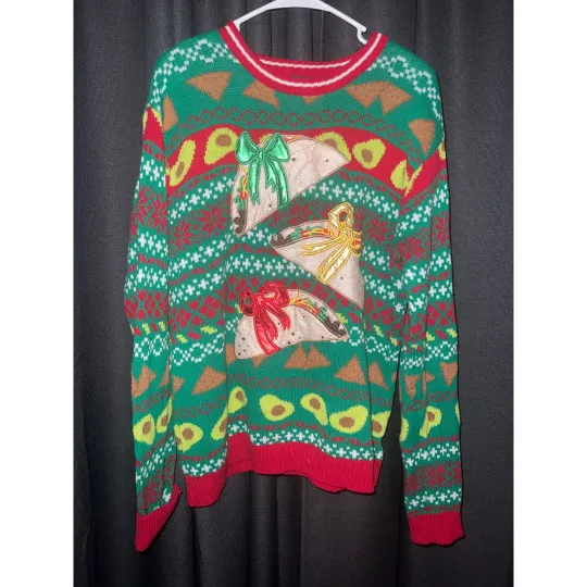 Discover Ugly Christmas Sweater Xmas Size Small Taco Avocado
