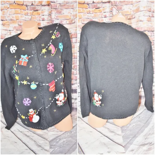 Discover Vintage Christmas Medium Holiday Ugly Sweater