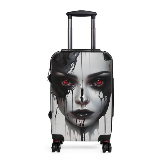 Discover Travel Suitcase - Stylish Dystopian Dark Design for Adventurers