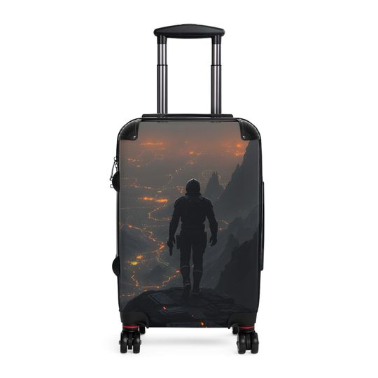 Discover Travel Suitcase - Stylish Dystopian Design for Adventurers