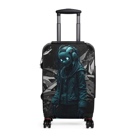 Discover Dystopian Design Suitcase: Polycarbonate Travel Luggage
