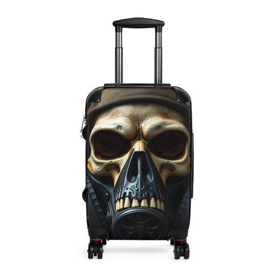 Discover Skull Design Carry-On Suitcase: Unique Travel Luggage