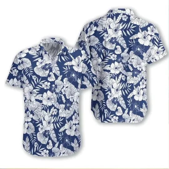 Discover Floral Flower Hawaiian Button Down Shirt
