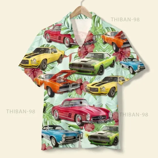Discover Car Hawaiian Button Down Shirt