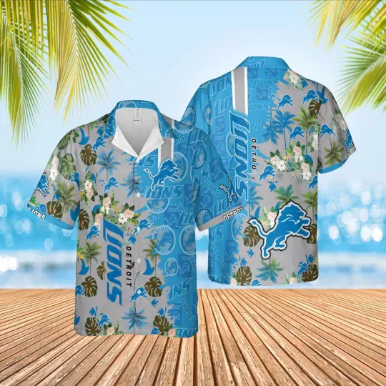 Discover Detroit Football Tropical Legacy Summer Aloha Unisex Hawaiian Shirt, Gift for Fan