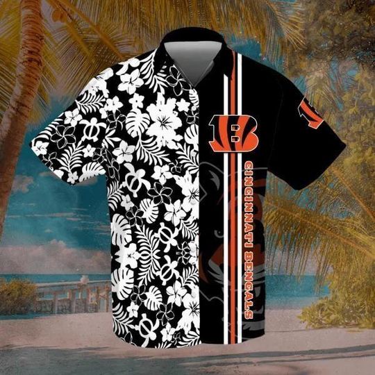 Discover Cincinnati Bengals Hawaiian Shirt, Bengals Aloha Shirt, Football Fan Game Day Outfit, Summer Beach Shirt