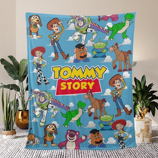 Discover Personalized Disney Toy Story blanket, Woody Buzz Lightyear Blanket, Disney Toy Story blanket, Birthday Boy Girl gift blanket