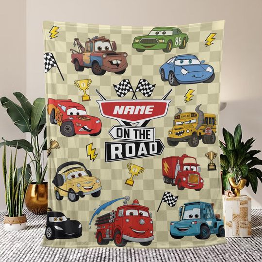 Discover Personalized Disney cars character blanket, Lightning McQueen Tow Mater Blanket, Disney cars blanket, Birthday Boy Girl gift blanket