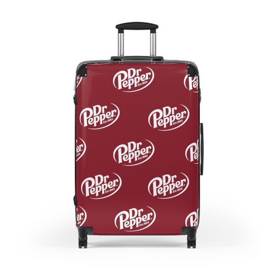 Discover Dr Pepper Suitcase - Vintage Travel Luggage, Perfect for Adventurers