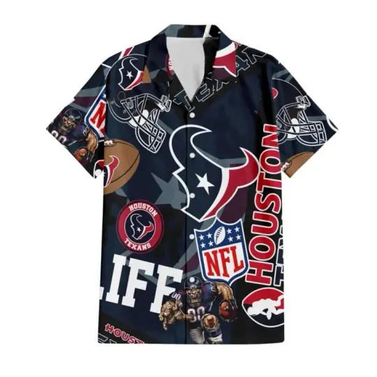 Houston Football For Life Hawaiian Shirt Summer Aloha, Gift for Fan