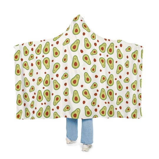 Discover Cozy Avocado Snuggle Blanket | Fun Hooded Throw, Perfect for Home, Gifts, Avocado Lovers, Movie Nights, and Cozy Evenings!
