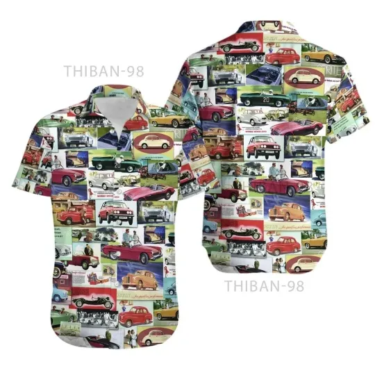 Discover Vintage Car Hawaiian Button Down Shirt