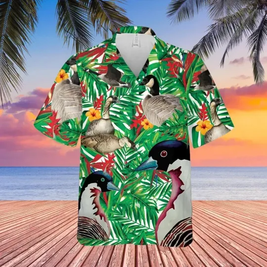 Discover Bird Hawaiian Button Down Shirt