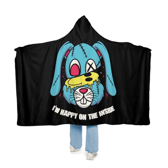 Discover I'm Happy on the Inside Humor Joke Gift Snuggle Wearable Blanket