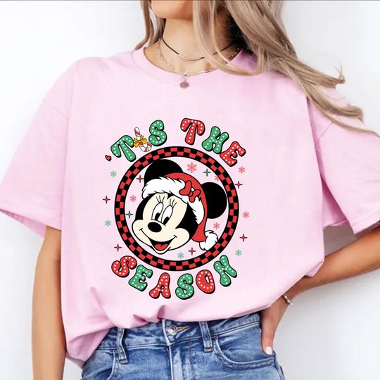 Discover Disney Tis The Season Shirt, Minnie Christmas Shirt, Disneyland Christmas Shirt, Disney Holiday Shirt, Disney Minnie Shirt