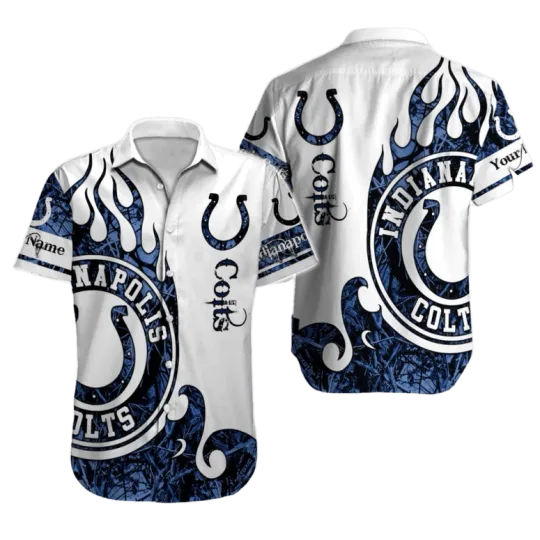 Discover Personalized Indianapolis Colts Island Sky Hawaiian Shirt Unisex S-5XL
