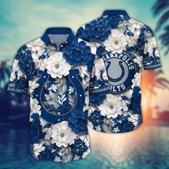Discover Indianapolis Colts Thunderstorm Hawaiian Shirt Unisex S-5XL