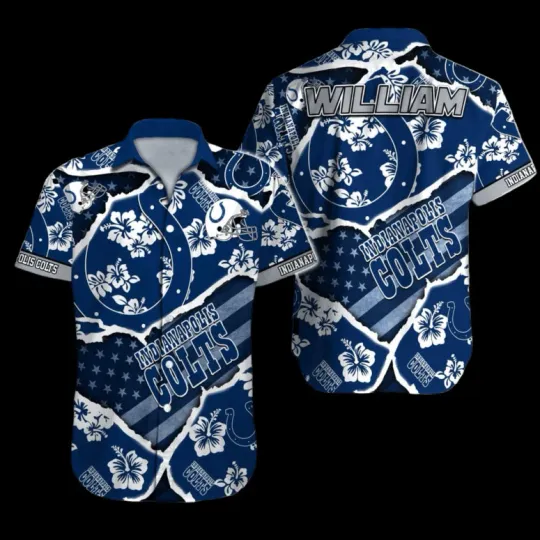 Discover Personalized Indianapolis Colts Island Endzone Hawaiian Shirt Unisex S-5XL