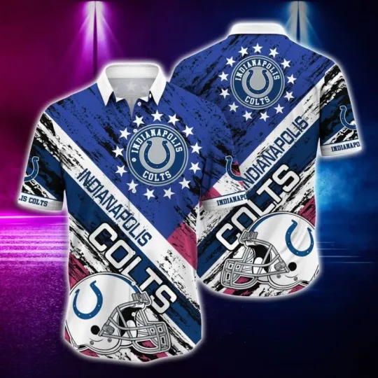 Discover Indianapolis Colts Nightfall Horizon Hawaiian Shirt Unisex S-5XL
