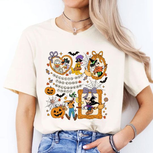 Discover Mickey's Not So Scary Halloween Party 2025 Shirt, Family Matching, Coquette Bows