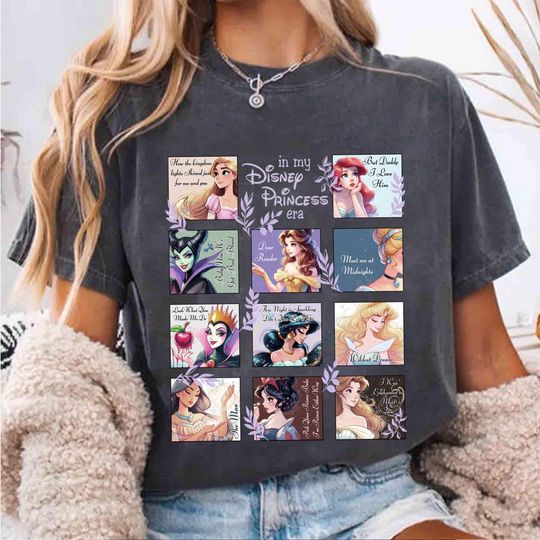 Discover Retro In My Princess Era Shirt, Disney Princess Tee, Ariel Princess Shirt, Disney Princess Character Shirt, Disneyland Vacation Shirt