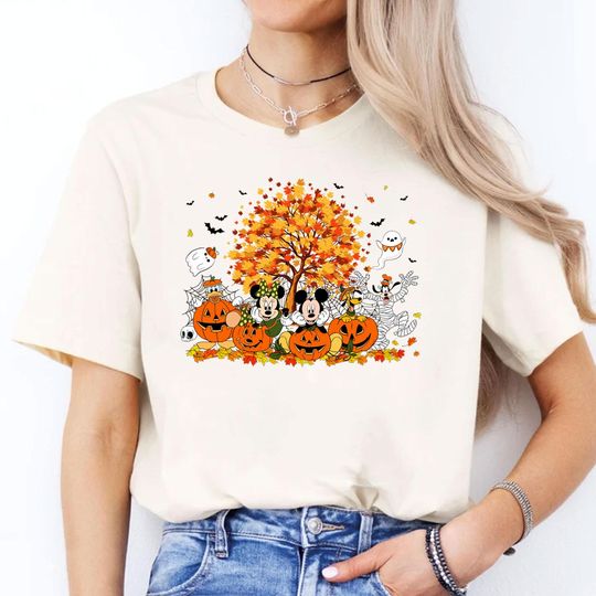 Discover Mickey Minnie Fall Vibes Shirt, Fall Pumpkin, Disneyy Thanksgiving Shirt, Autumn Family, Fall Lovers, Pumpkin Harvest Season, Autumn Leaves