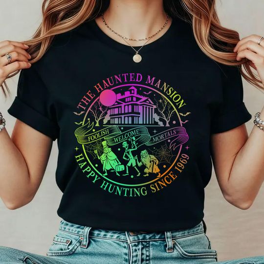 Discover Haunted Mansion T-Shirt, Hitchhiking Ghosts, Madame Leota, Disneyland Halloween