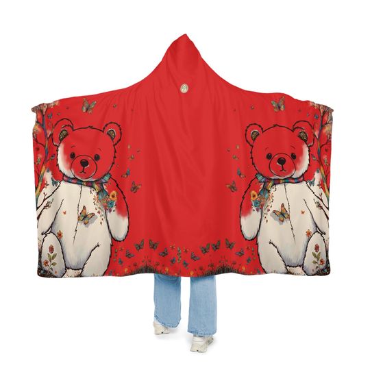 Discover Fall Bear Red Snuggle Blanket