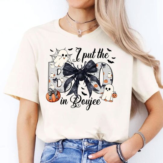Boojee Ghost Halloween Shirt, Gothic Spooky Vibes Tee