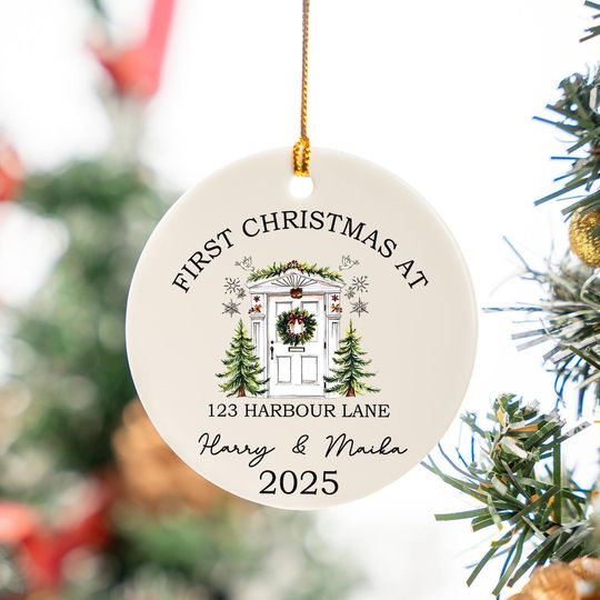 Discover Personalized New Home Christmas Ornament, Crystal Glass or Ceramic