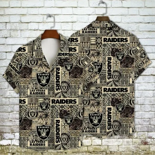 Discover Las Vegas Raiders Tribal Heritage Hawaiian Shirt Size S-5XL