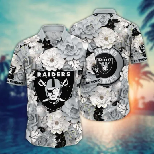 Las Vegas Football Floral Elegance Hawaiian Shirt, Gift for Fan