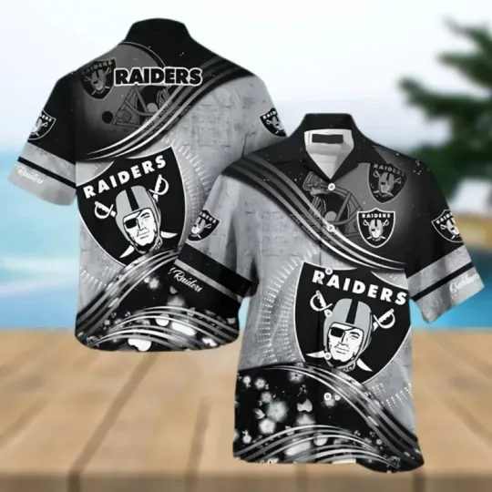 Las Vegas Football Silver Wave Hawaiian Shirt , Gift for Fan