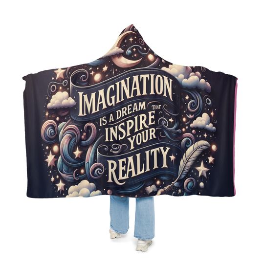 Discover Cosmic Hooded Snuggle Blanket: Starry Night Polyester Microfleece