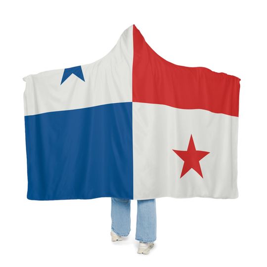 Discover Panama Flag Snuggle Blanket Hoodie, Sherpa Hooded Blanket, Fleece Hooded Blanket, Unisex Snuggle Blanket Hoodie, Custom Blanket Gift
