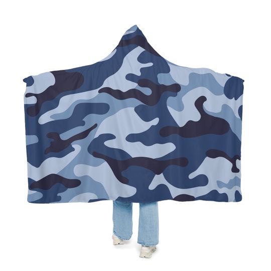 Discover Camo Hooded Snuggle Blanket, Sherpa Hooded Blanket, Fleece Hooded Blanket, Custom Blanket Gift, Unisex Snuggle Blanket, Blanket For Him Her