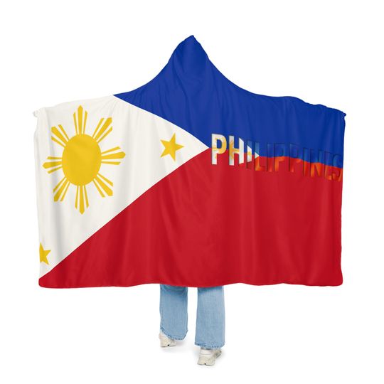 Philippines Flag Hooded Snuggle Blanket