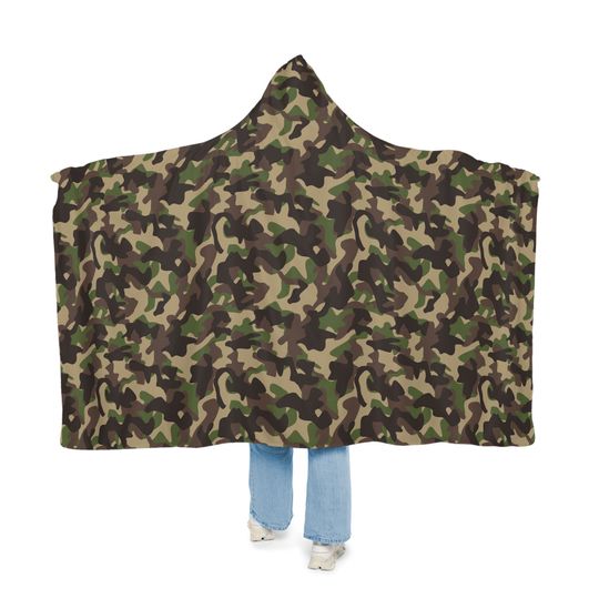 Discover Camo Hooded Blanket | Wearable Blanket | Hoodie Blanket | Snuggle Blanket | Sherpa Blanket | Fleece Blanket