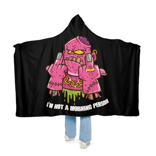 Discover I Am Not a Morning Person Humor Joke Gift Snuggle Wearable Blanket