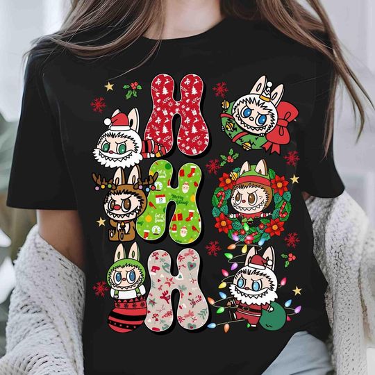 Discover Christmas Labubu Shirt, Kawaii Xmas Sticker Shirt, Labubu Monster Merry Christmas T-shirt, Xmas Labubu Lover Gift, Monster Labubu Sweatshirt