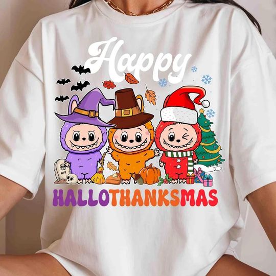 Christmas Labubu Shirt, Cute Christmas Sweatshirt, Kawaii Xmas Hoodie, Doll Cartoon Christmas Shirt, Merry Christmas Hoodie, Xmas Lover Gift