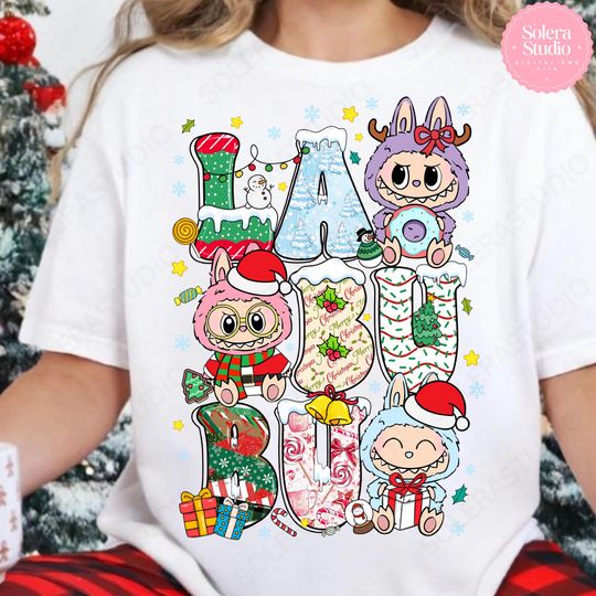 Discover Merry Christmas Pink Doll Monster Characters PNG, Coquette Doll for Kids Girls PNG, Cute Monster Doll Xmas PNG, Doll Cartoon Christmas png