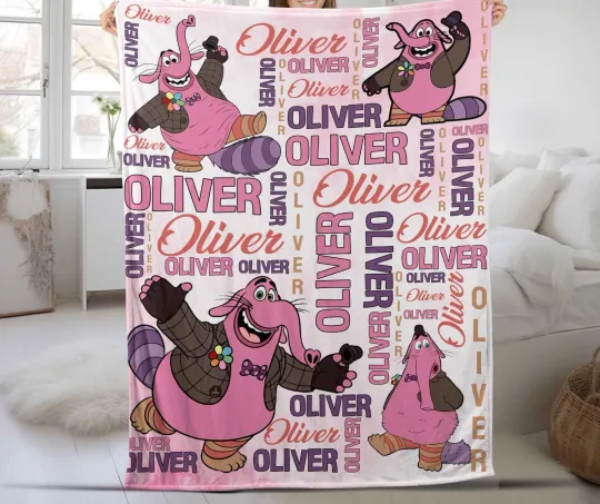 Discover Personalized Bingbong Watercolor Disney Pixar Inside Out Blanket, Disgust Fleece