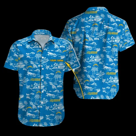 Discover Los Angeles Chagerrs Island Vibes Hawaiian Shirt Unisex Summer Aloha, Gift for Fan