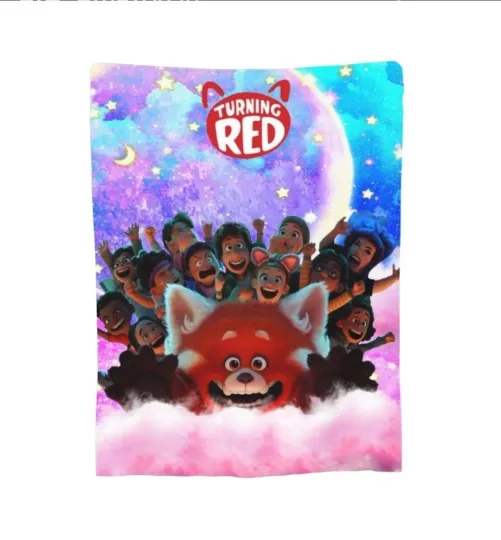 Turning Red Blanket, Turning Red And Friends Disney Fleece Blanket