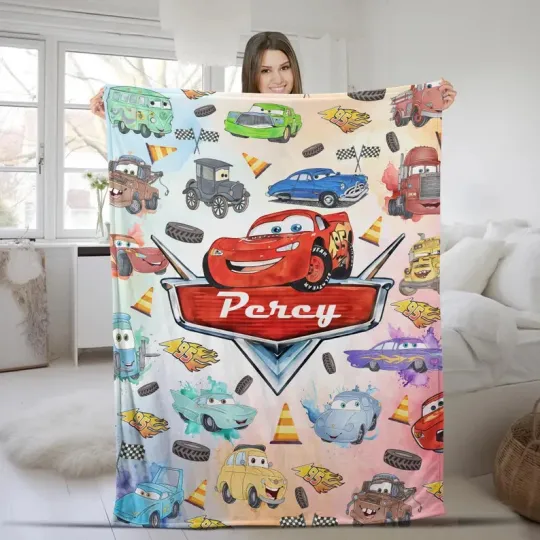 Discover Disney Cars Lightning Mcqueen Friends Radiator Springs Customize Fleece Blanket