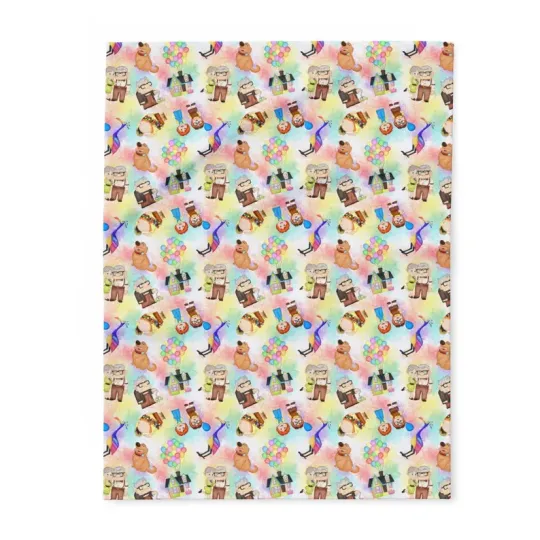 Discover Up Carl Russell Kevin Dug Explore The Grave Outdoors Disney Movie Fleece Blanket