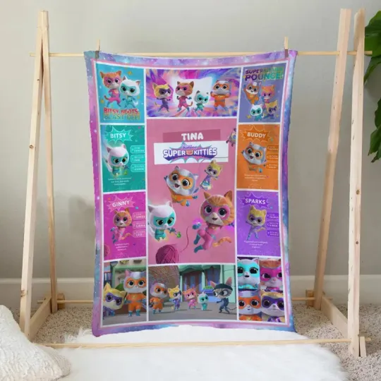 Disney Junior SuperKitties Multiple Graphics Customize Fleece Blanket